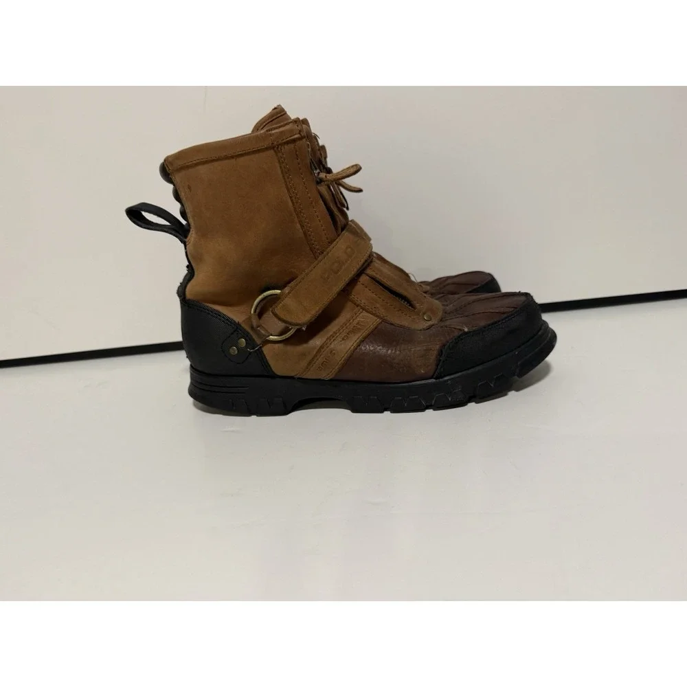 Polo‎ Sport Ralph Lauren Leather Duck Boots Brown Y2K Gorpcore 9D